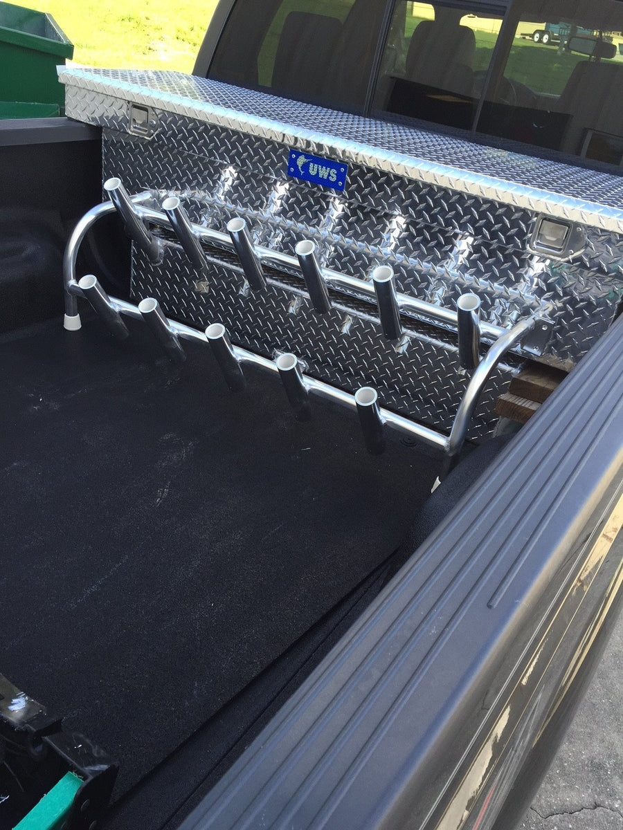 Truck-Bed Rod Holder Rack Elevation Marine Manufacturing Truck-Bed Rod Holder Rack Elevation Marine Manufacturing